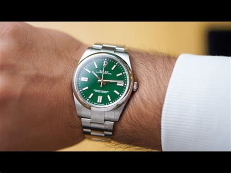 green face two tone rolex|rolex op 41 green dial.